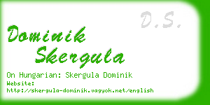 dominik skergula business card